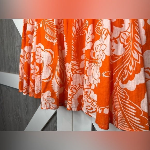 B6.17 Express Lined 100% Cotton Fit & Flare Printed Skirt Size 0 - Picture 3 of 8